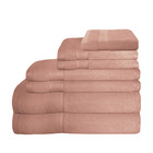 7 Pack Towel Sets For Bathroom Luxury 100  Cotton 600 Gsm Absorbent Pink