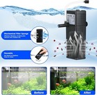 Aquarium Filter Small Betta Fish Tank Filter For 2-15 Gallon Silent 4-in-1 