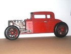 Steampunk 3d Handmade Metal 14x6 Tri-power 1932 Ford Hot Rod Wall Hanging