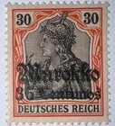 Travelstamps  Germany Offices In Morocco Ovpt Stamp Scott  50 Mint Mogh Wmk