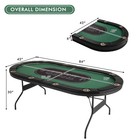 Foldable 10 Player Poker Table Casino Texas Holdem W  Led Lights Usb Ports