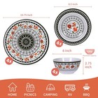 Gofunfun 12-piece Melamine Dinnerware Sets Unbreakable Dinner Dishes Set For