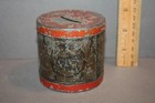 Antique Vintage Tin Ligho Snare Drum Design Coin Bank 