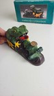 Jumping Frog Savings Bank Cast Iron Froggy Coin Saving Mechanical Bank See Descr