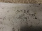 Vintage Briddell Solid Steel Meat Cleaver Heavy 8  Blade Wood Handle U s a  Made