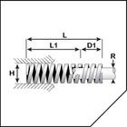 As Raymond 105-348 Gold Die Spring 5 8  Hole Diam  11 32  Rod Diam  12  Length