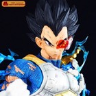 Anime Dbz Kids Z Lx Vegeta Hold Fist 4 Heads Replaceable Figure Statue Gift
