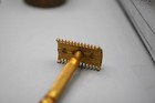 Vintage Gillette Razor Gold Open Comb 1930s  Z1