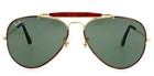 Nos Vintage Ray-ban B l Outdoorsman 58mm Gold Brown Aviator Sunglasses Usa