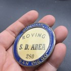 Antique vintage Convair Roving Employee Enamel Pin Badge San Diego 2   w
