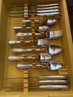 Vtg Wm Rogers Is Silverplate Flatware Service For 8 Set 49 Piece   Box   Xtras