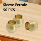 50pcs 1 8 Inch Brass Compression Sleeve Ferrules  Compression Ferrules Tube Fitt