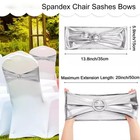 Tvoip 10pcs Chair Cover Stretch Band With Buckle Slider Sashes Bow Wedding Banqu