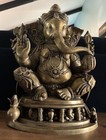 Huge   Extra Large Hindu Ganesha Ganesh Solid Brass Statue    49 Lbs   20    Tall