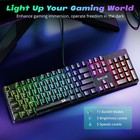 Mechanical Gaming Keyboard Wired  11 Programmable Backlit Modes  Hot-swappabl   