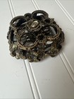 Vintage Lipstick Holder Hollywood Regency Vanity Gold Tone Roses Gresco