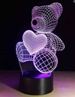 Cute Bear 3d Led Night Light Kids Bedroom Decoration Table Lamp  Christmas Gift