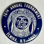 1939 Nys Bowling Association Elmira Ny  1 75  Celluloid Pinback