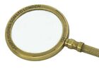 Antique Vintage Style Brass Magnifying Glass  london 1941  Lens Instruments 