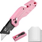 4 Color Blade Razor Knife Box Cutter Folding Utility Knife Quick Extra10 Blades