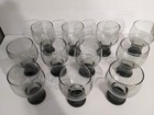Libbey Beer Mugs Smoke Glass Gray Bulb Shaped Vintage 5 5 
