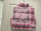 35points Pink Bandana Print Puffer Vest