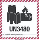 Lithium Battery Un3480 Shipping Labels  3 25 X 4 25 Inches  500 Labels Per Roll