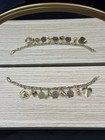Vintage 14k Solid Gold Charm Bracelet 9 Charms Estate Jewelry 19 9g Beautiful
