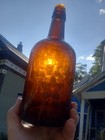 Saratoga  star  Spring Stoddard Made Quart Mineral Water Bottle  Very Good Plus 