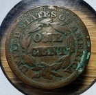 1846 Braided Hair Large Cent - Actual Bent Coin - Free Shipping Tracking Inv132