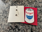 Antique Beer Can Burgie  Pin Advertising Button Pull Tab Top  2  Pin Back Rare