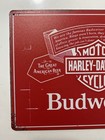 Harley Davidson Budweiser Beer Metal Sign - Bud Light - Motorcycles