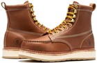 Rockrooster Medium 7   Brown Steel Toe Work Boots For Men Rubber Outsole Eh Shoe