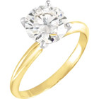 14k Yellow Gold Round Ring Setting Solitaire Engagement Pre-notched Mount Usa