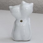 Vintage Ceramic Snuggling White Cats Figurine 2 5  Kitty Kitties