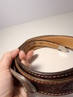 Vintage Women   s Leather Belt Size 36 Silver Buckle
