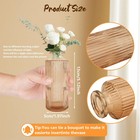 Generic Small Vases Set Of 6  Mini Clear Glass Bud Vases  Modern Striped Design 