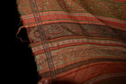 Antique 1800s Square Fine Paisley Shawl Throw Victorian Handwoven Kashmir 60x31