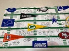 Nfl Multiple Team Logo Fabric Remnant Scrap 15  X 66   Vintage 1996