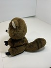 Vintage Dakin Plush Ricki Raccoon 7  Bean Bag 1974 Stuffed Animal W  Nut Shells