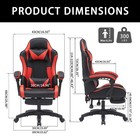 Gaming Chair Swivel Computer Racing Ergonomic Office Chair W  Footrest Red