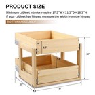 Mulush Pull Out Cabinet Organizer 17w21d16h Soft Close Slide Out Wood Drawer