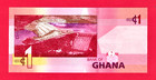 One  1  Cedi 2019 Ghana Unc Note  p-45a  Prefix  jl  - Signature  Ernest Addison