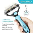Peteola - Pet Grooming Brush - 2 Sided Undercoat Rake For Cats   Dogs - Blue New