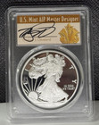 2018-s Proof Silver Eagle Pcgs Pr70 Dcam Philadelphia Cleveland Signature Label