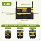 32-55 Gallon Trash Can Caddy Bag  Garbage Bin Apron Caddy With Multiple Pockets