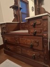 Victorian Era Walnut Dresser Mirror Circa 1880 Antique