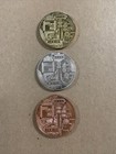Bitcoin Collectors Coin Set  3  Plated 1 Oz - Gold  Silver   Rose Gold