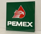 Pemex Mexico Gasoline Oil Gas Metal Advertising Sign 12 Inches