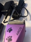 Wahl Animal Arco Pet Dog Cat Hair Clipper 2 Batteries Charger Purple - Light Use